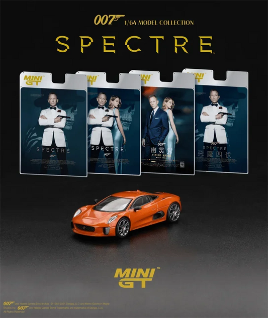 MINI GT #903 1:64 007 Jaguar C-X75 Orange Spectre Blister Packaging Die-Cast Car Model Collection Miniature