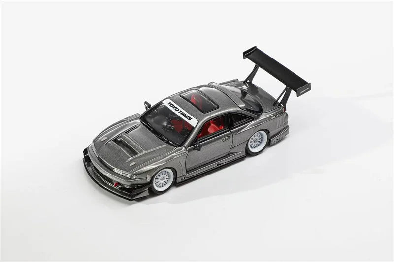 MORTAL 1:64 S14 Silvia LV1JSEIJI GT-Spec Ookawara Die-Cast Car Model Miniature Gifts