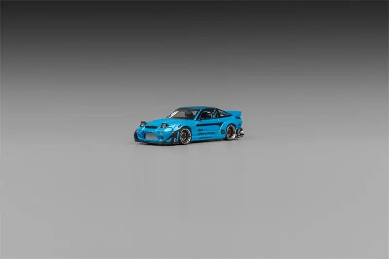 Micro Turbo 1:64 S13 Silvia 180SX Pandem Rocket Bunny baby blue Limited999 Diecast Model Car