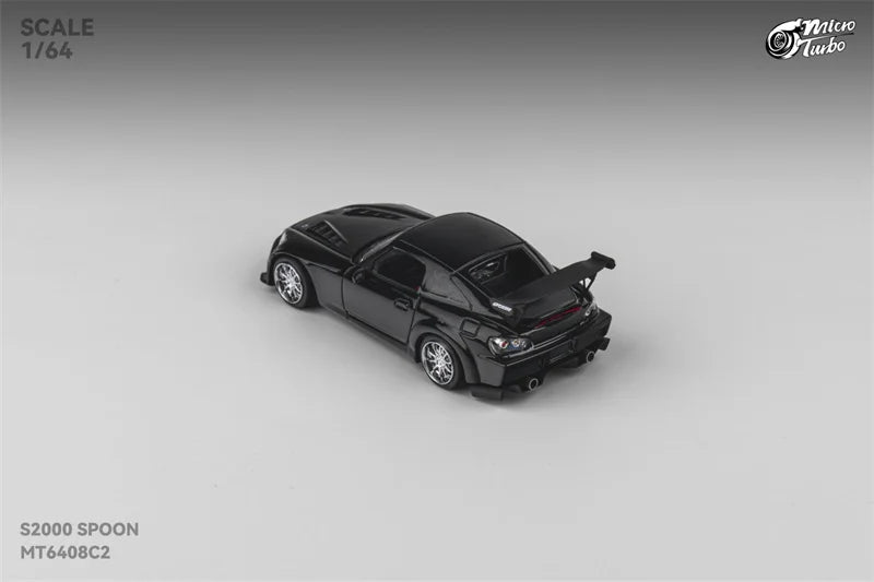 Micro Turbo 1:64 S2000 Spoon Metallic Black limited999 Diecast Model Car
