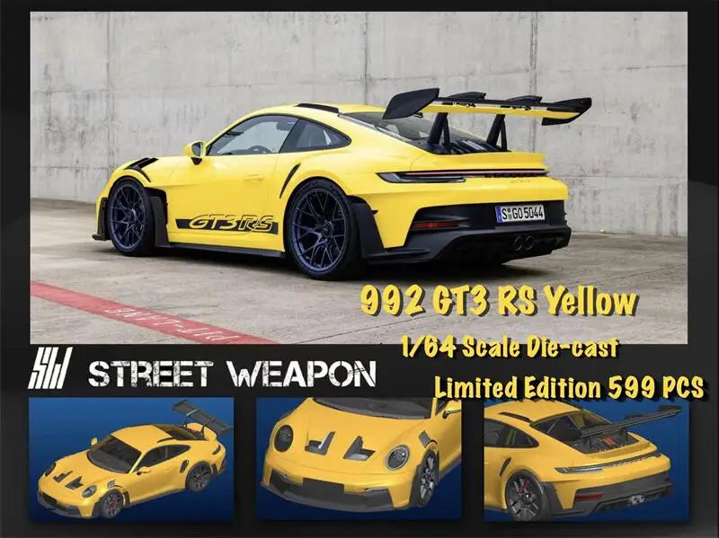 Street Weapon 1:64 992 GT3 Diecast Model Car