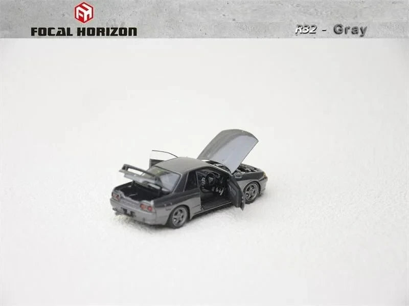 Focal Horizon FH 1:64 Skyline GT-R R32 S-Tune Gray Diecast Model Car