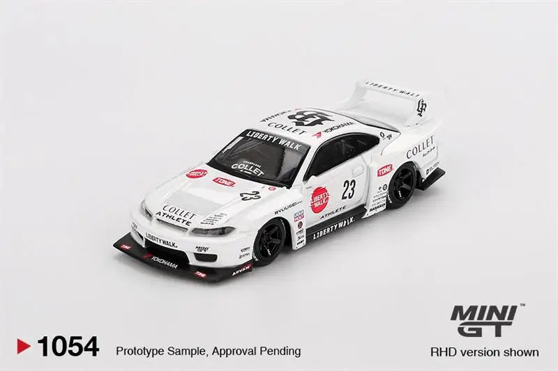 MINI GT 1:64 LB-Super S15 SILVIA ATHLETE RX-7 VeilSide R32 White M3 Kaido KW V1 Diecast Model Car