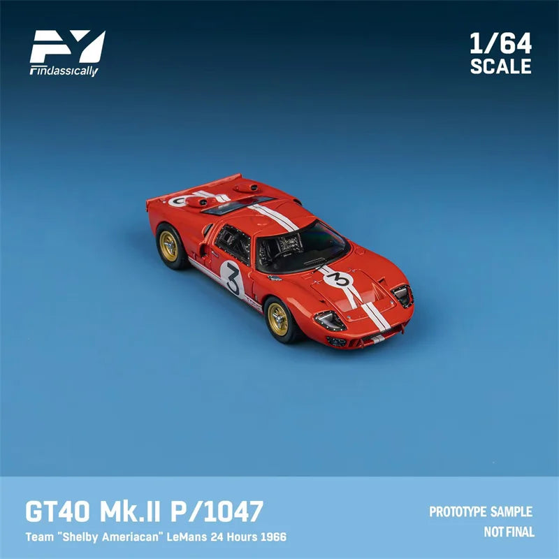 Findclassically 1:64 GT40 Mk.II 1966 Le Mans 24H Limited500 Diecast Model Car