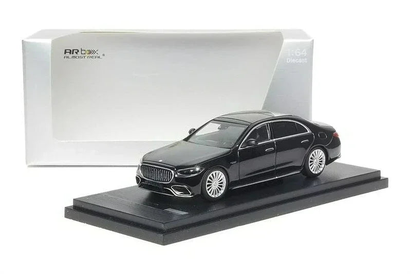 AR Box 1:64 S-Class W223 S63 E Performance 2023 Obsidian black Die-Cast Car Model Collection Miniature