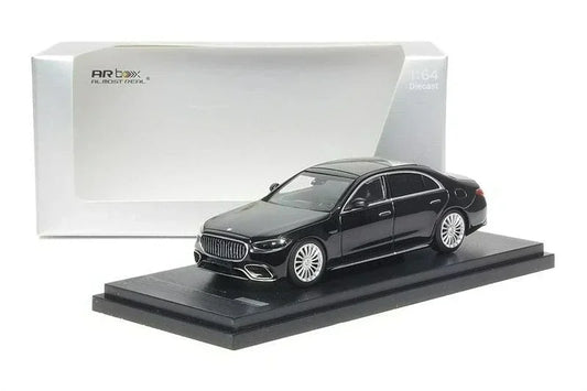AR Box 1:64 S-Class W223 S63 E Performance 2023 Obsidian black Die-Cast Car Model Collection Miniature