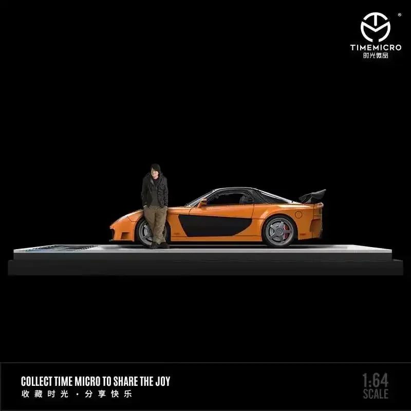 Time Micro 1:64 RX-7 Veilside FNF Orange Diecast Model Car