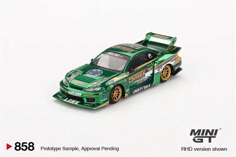 **Pre-Order** MINI GT 1:64 LB-Super Silhouette S15 SILVIA LBWK 2024 Fausto Racing RHD Diecast Model Car