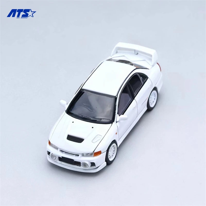 ATS 1:64 Lancer EVO 4 white Diecast Model Car