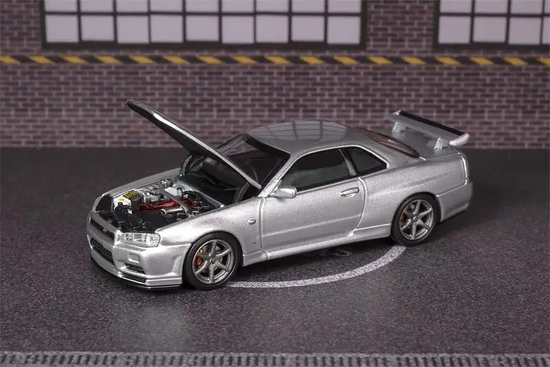Motorhelix MH 1:64 Skyline GT-R Mk5 R34 V-SPEC-II limited799 Diecast Model Car