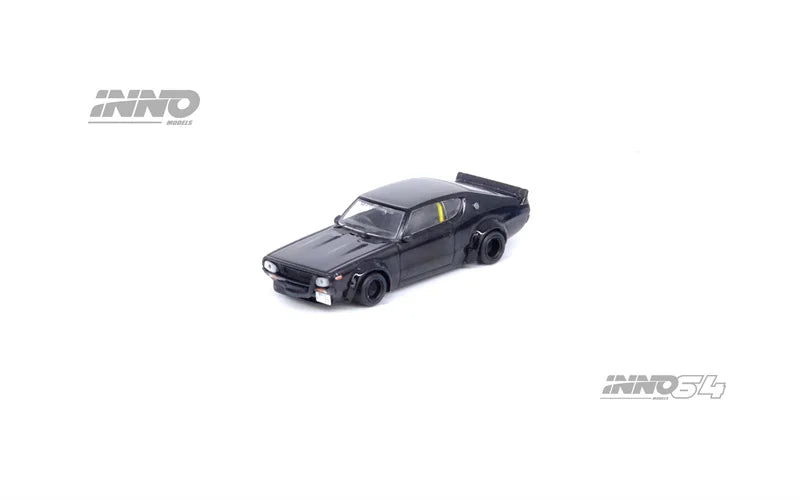 INNO 1:64 SKYLINE 2000 GT-R (KPGC110) KENMERI Black Diecast Model Car