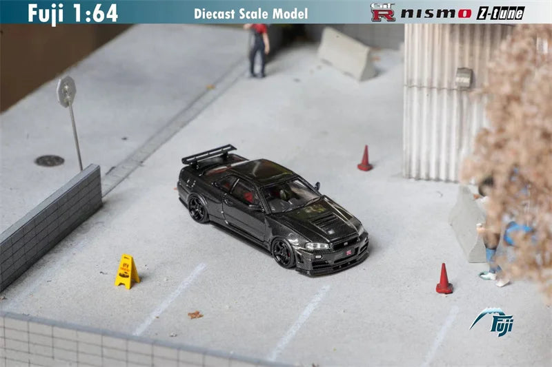 Fuji 1:64 Skyline R34 GT-R Nismo Z-Tune Carbon Limited999 Diecast Model Car