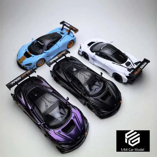 FG 1:64 720S GT3X Matt Black / Magic Purple / White / Blue Diecast Model Car