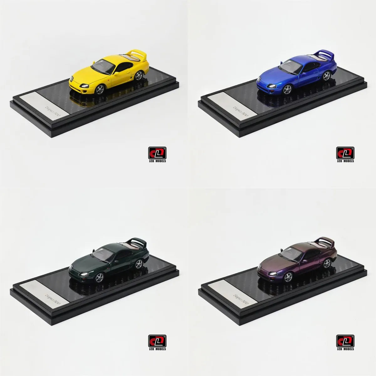 LCD 1:64 Supra Mk4 A80 Yellow / Blue / Green / Magic Purple Diecast Model Car