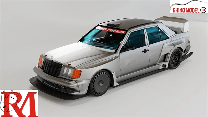 [PreSale] Rhino Model RM 1:64 W124 Silver / Red Limited499 Diecast Model Car