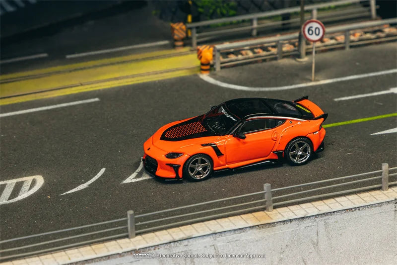 Tarmac Works 1:64 VeilSide FFZ400 Fairlady Z Orange Diecast Model Car