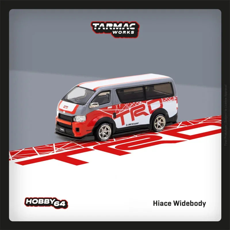 Tarmac Works 1:64 Hiace Widebody Red Diecast Model Car