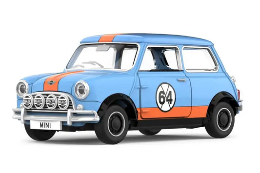 Tiny 1:50 Mini Cooper MK1 #64 / Morris Mini Pickup #60 Orange Blue Diecast Model Car