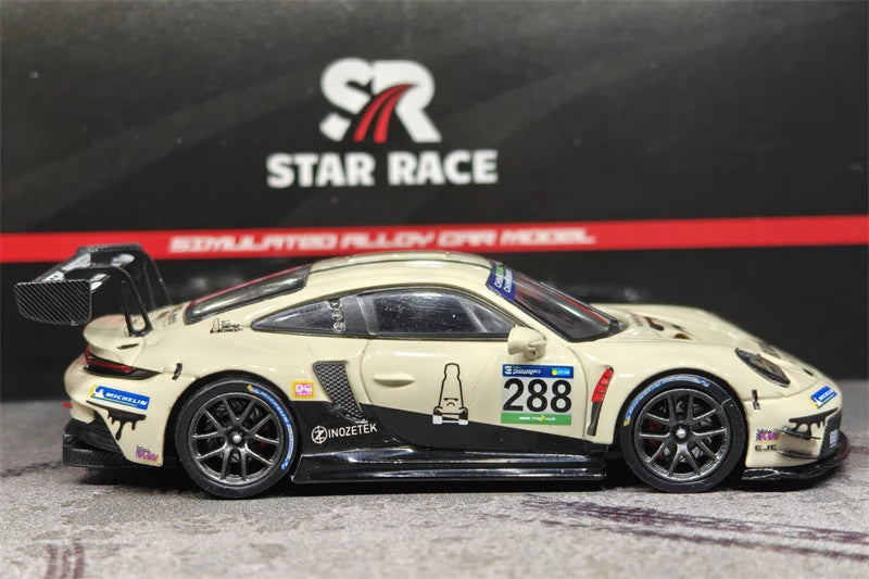 Star Race SR 1:64 GT3 R Milk white No.288 T.B.C 610 Racing Diecast Model Car