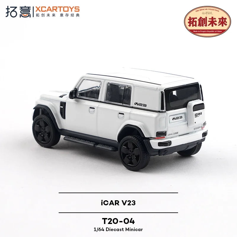 Xcartoys 1:64 iCAR V23 white Diecast Collector's Vehicle Model Car