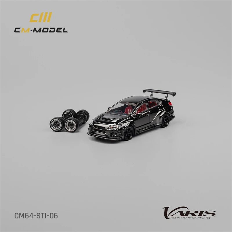 **Pre-Order** CM MODEL 1:64 Varis WideBody 1.0 Chome Black Diecast Model Car