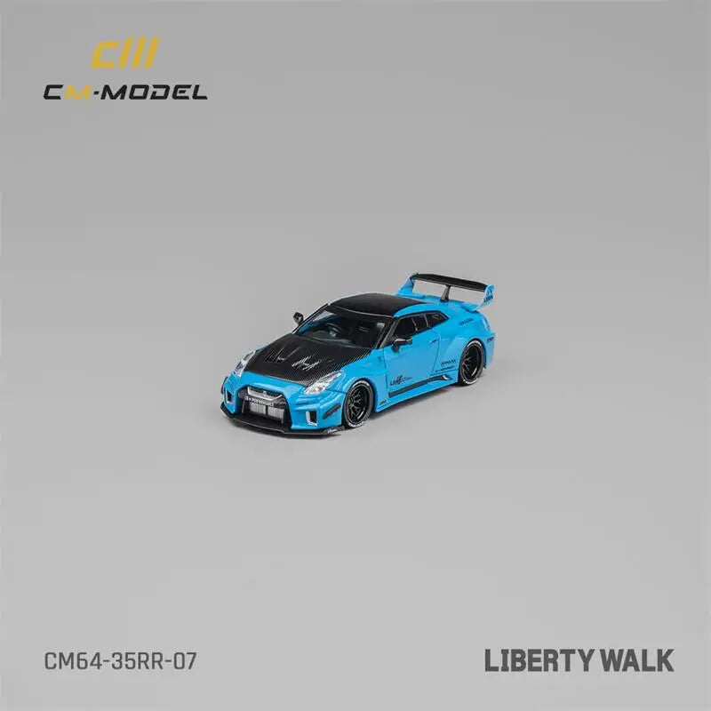 CM MODEL  1:64 LBWK GT35RR Blue Diecast Model Car