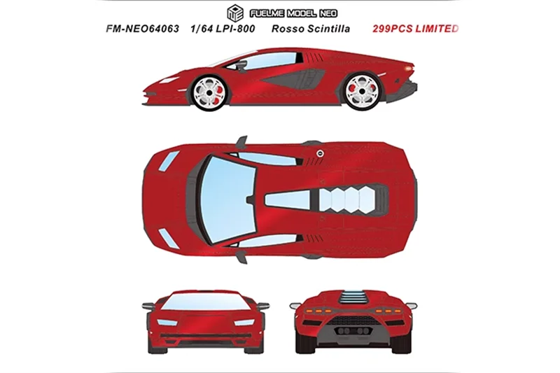 Fuelme 1:64 Diablo GTR Countach LPI800-4 Resin Model Car