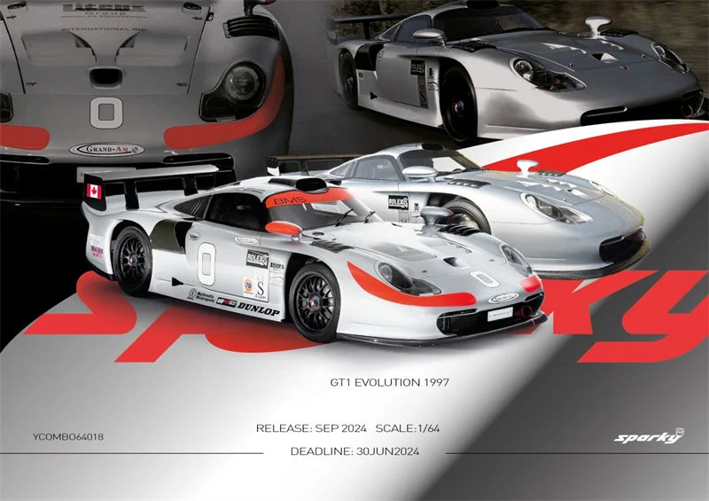 **Pre-order** Sparky 1:64  GT1 EVOLUTION 1997 Two-car set Diecast Model Car