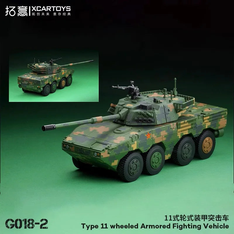 **Pre-Order** XCarToys 1:64 Type 11 wheeled Armored Fighting Vehicle camouflage green Diecast Model Car