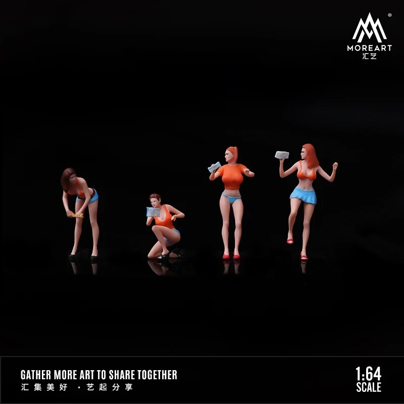 TIME MICRO MoreArt 1:64 Car Wash Girl set