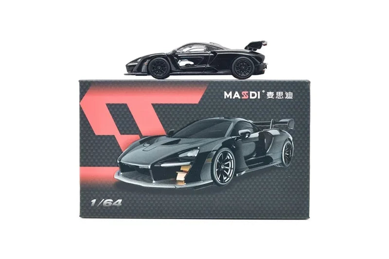 MASDI 1:64 Senna Black / Panda Black White Die-Cast Car Model Miniature Gifts