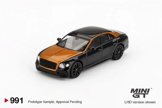 MINI GT 1:64 Flying Spur Orange Black 991 Diecast Model Car
