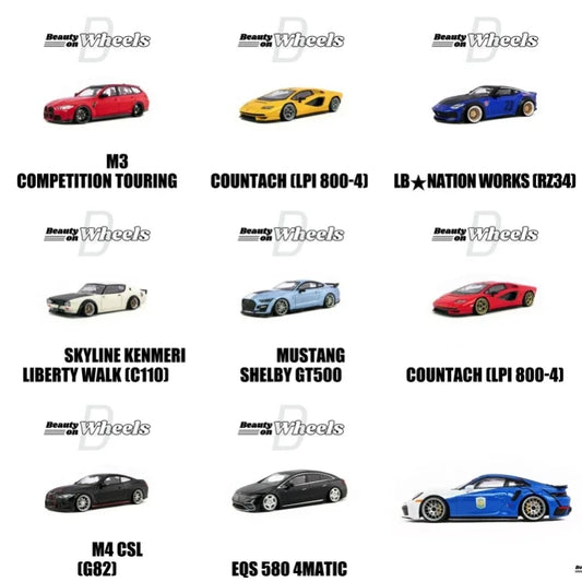 D MODEL BEAUTY ON WHEELS 1:64 Diecast Model Car