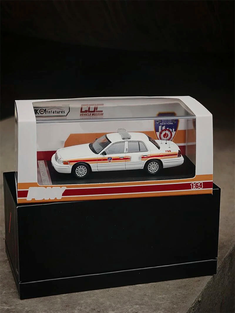 MK Miniature 1:64 FDNY Victoria police car Die-Cast Car Model Miniature Gifts