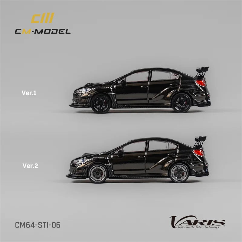 **Pre-Order** CM MODEL 1:64 Varis WideBody 1.0 Chome Black Diecast Model Car