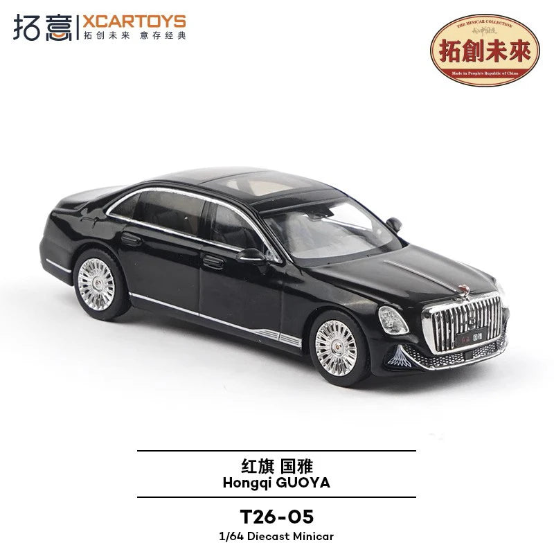 Xcartoys 1:64 Hongqi Guoya black Diecast Model Car