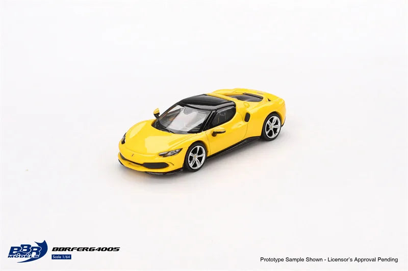 PreSale BBR 1:64 296 GTB Giallo Modena Yellow Collection Miniature DieCast Model Car