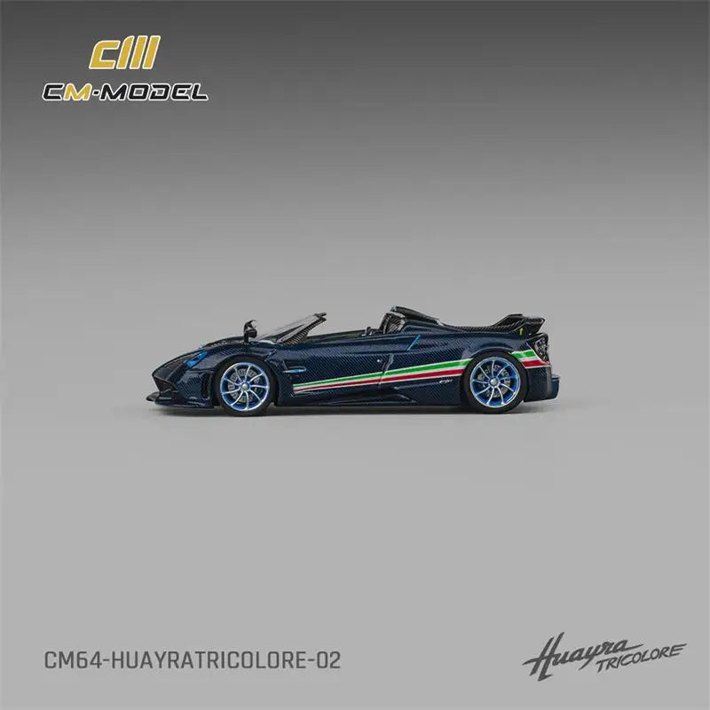 CM Model 1:64 Huayra Roadster Tricolore Flag Die-Cast Car Model Miniature Gifts