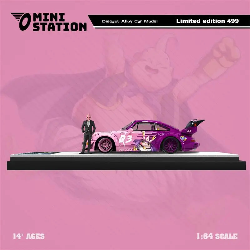 Mini Station  1:64 RWB 964 Sun Wukong / Vegeta /Majin Buu livery Diecast Model Car