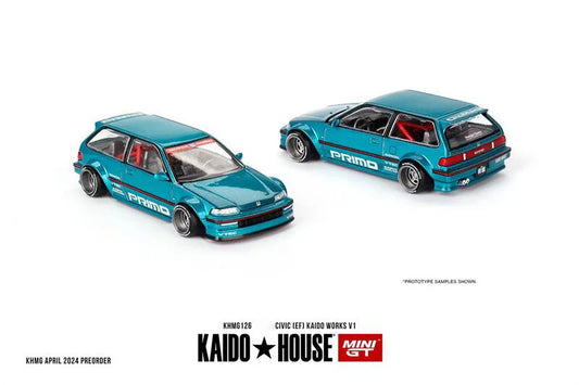 **Pre-Order** Kaido House x MINI GT 1:64 CIVIC (EF) KAIDO WORKS V1 Diecast Model Car