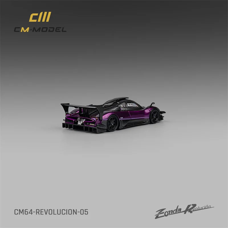 CM MODEL 1:64 Pagani Zonda Revolucion Purple Diecast Model Car