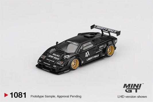 MINI GT 1:64 Countach LB-WORKS Black Diecast Model Car
