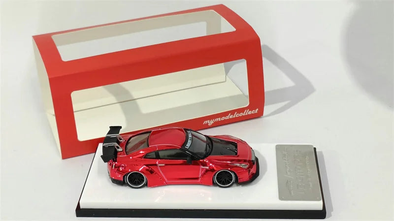 Model Collect MC 1:64 Pandem Civic EG6 Mk5 Rocket Bunny / GT-R R35 LB Chrome Red Diecast Model Car
