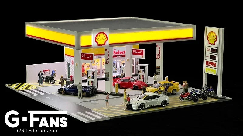 G FANS 1:64 NISMO Architectural / Gas Station Scene Dioramas Models