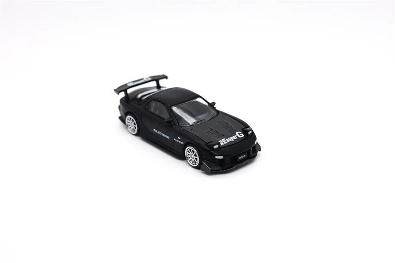 Xcartoys x POP RACE 1:64 RX7 RE AMEMIYA WIDE BODY grey Metal Die-Cast Car Model Collection Miniature
