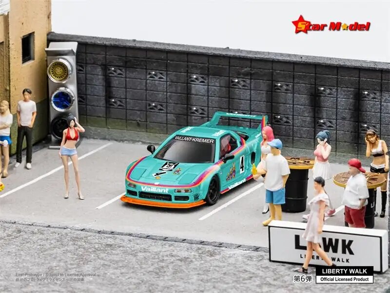 **Pre-order** Star Model 1:64 Liberty Walk NSX LBWK Green Vaillant #4 Diecast Model Car