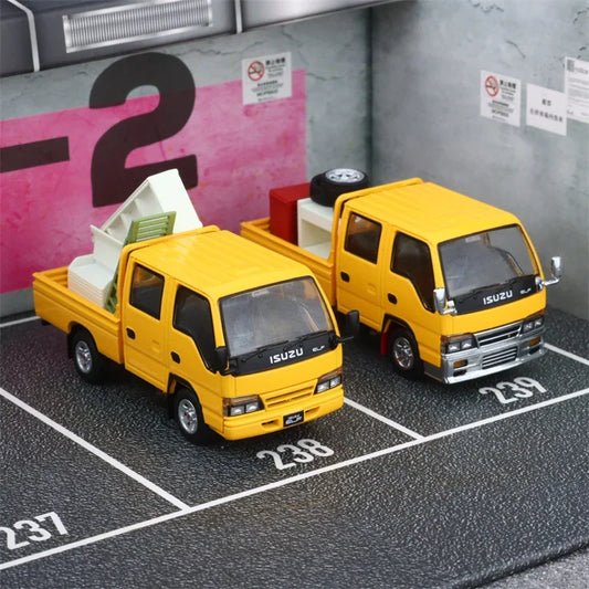 Model1 1:64 ISUZU ELF 250 PickUp Yellow Die-Cast Car Model Collection Miniature
