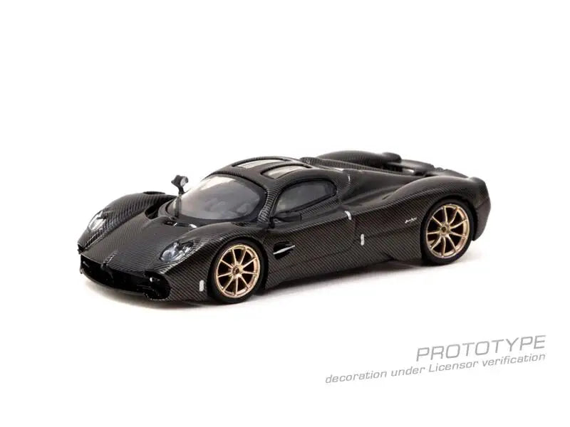 Tarmac Works 1:64 Pagani Utopia CARBON FIBER EDITION Black Diecast Model Car