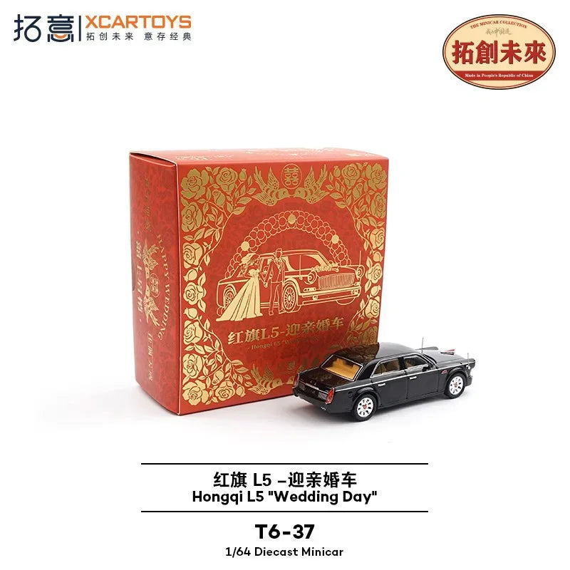 Xcartoys 1:64 HongQi L5 Black Diecast Model Car