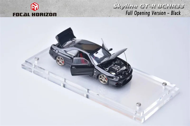 Focal Horizon 1:64 Skyline R33 Mk4 BCNR33 Black Diecast Model Car